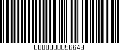 Código de barras (EAN, GTIN, SKU, ISBN): '0000000056649'