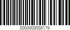 Código de barras (EAN, GTIN, SKU, ISBN): '0000000058179'