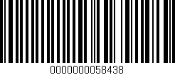 Código de barras (EAN, GTIN, SKU, ISBN): '0000000058438'