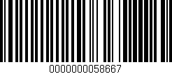 Código de barras (EAN, GTIN, SKU, ISBN): '0000000058667'
