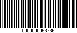 Código de barras (EAN, GTIN, SKU, ISBN): '0000000058766'