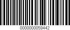 Código de barras (EAN, GTIN, SKU, ISBN): '0000000059442'