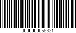 Código de barras (EAN, GTIN, SKU, ISBN): '0000000059831'