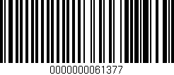 Código de barras (EAN, GTIN, SKU, ISBN): '0000000061377'