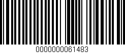Código de barras (EAN, GTIN, SKU, ISBN): '0000000061483'