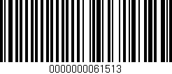 Código de barras (EAN, GTIN, SKU, ISBN): '0000000061513'