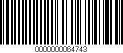 Código de barras (EAN, GTIN, SKU, ISBN): '0000000064743'