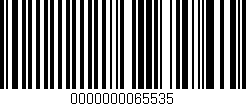 Código de barras (EAN, GTIN, SKU, ISBN): '0000000065535'