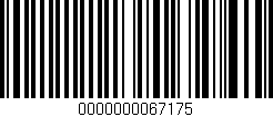 Código de barras (EAN, GTIN, SKU, ISBN): '0000000067175'