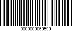 Código de barras (EAN, GTIN, SKU, ISBN): '0000000068598'