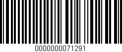 Código de barras (EAN, GTIN, SKU, ISBN): '0000000071291'