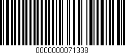 Código de barras (EAN, GTIN, SKU, ISBN): '0000000071338'