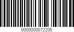 Código de barras (EAN, GTIN, SKU, ISBN): '0000000072205'