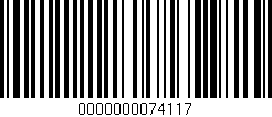Código de barras (EAN, GTIN, SKU, ISBN): '0000000074117'