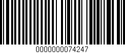 Código de barras (EAN, GTIN, SKU, ISBN): '0000000074247'