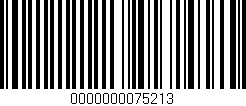 Código de barras (EAN, GTIN, SKU, ISBN): '0000000075213'