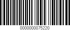 Código de barras (EAN, GTIN, SKU, ISBN): '0000000075220'