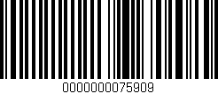 Código de barras (EAN, GTIN, SKU, ISBN): '0000000075909'
