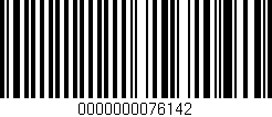 Código de barras (EAN, GTIN, SKU, ISBN): '0000000076142'