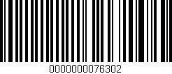Código de barras (EAN, GTIN, SKU, ISBN): '0000000076302'