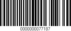 Código de barras (EAN, GTIN, SKU, ISBN): '0000000077187'