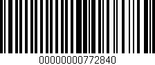 Código de barras (EAN, GTIN, SKU, ISBN): '00000000772840'