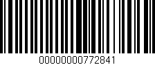 Código de barras (EAN, GTIN, SKU, ISBN): '00000000772841'
