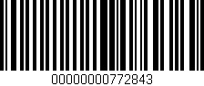 Código de barras (EAN, GTIN, SKU, ISBN): '00000000772843'