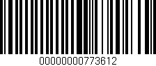 Código de barras (EAN, GTIN, SKU, ISBN): '00000000773612'