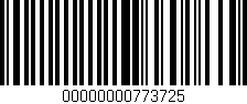 Código de barras (EAN, GTIN, SKU, ISBN): '00000000773725'