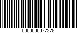 Código de barras (EAN, GTIN, SKU, ISBN): '0000000077378'