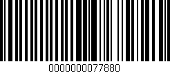 Código de barras (EAN, GTIN, SKU, ISBN): '0000000077880'