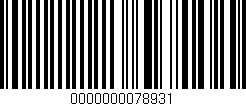 Código de barras (EAN, GTIN, SKU, ISBN): '0000000078931'