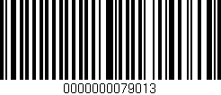 Código de barras (EAN, GTIN, SKU, ISBN): '0000000079013'