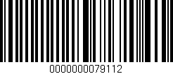 Código de barras (EAN, GTIN, SKU, ISBN): '0000000079112'