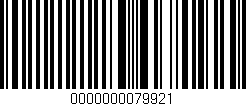 Código de barras (EAN, GTIN, SKU, ISBN): '0000000079921'