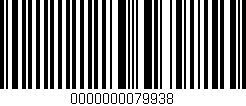 Código de barras (EAN, GTIN, SKU, ISBN): '0000000079938'