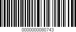 Código de barras (EAN, GTIN, SKU, ISBN): '0000000080743'