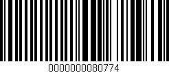 Código de barras (EAN, GTIN, SKU, ISBN): '0000000080774'