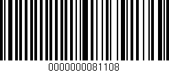 Código de barras (EAN, GTIN, SKU, ISBN): '0000000081108'