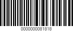 Código de barras (EAN, GTIN, SKU, ISBN): '0000000081818'