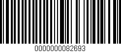 Código de barras (EAN, GTIN, SKU, ISBN): '0000000082693'