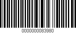 Código de barras (EAN, GTIN, SKU, ISBN): '0000000083980'