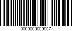 Código de barras (EAN, GTIN, SKU, ISBN): '0000000083997'