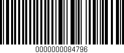 Código de barras (EAN, GTIN, SKU, ISBN): '0000000084796'