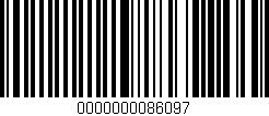 Código de barras (EAN, GTIN, SKU, ISBN): '0000000086097'