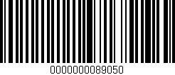 Código de barras (EAN, GTIN, SKU, ISBN): '0000000089050'