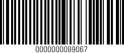 Código de barras (EAN, GTIN, SKU, ISBN): '0000000089067'