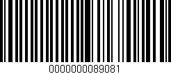Código de barras (EAN, GTIN, SKU, ISBN): '0000000089081'