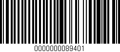 Código de barras (EAN, GTIN, SKU, ISBN): '0000000089401'